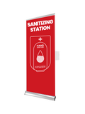 Sanitizing Station Banner Stand